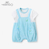 英氏婴儿纯棉短哈男宝宝连体衣夏季假2件可爱爬服YRHBJ22375A 商品缩略图0