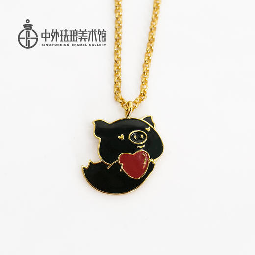 《猪事可爱》   福气小飞猪珐琅吊坠 商品图4