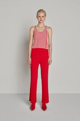 条纹针织吊带背心