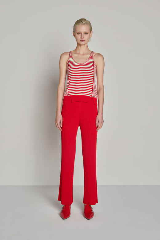 条纹针织吊带背心 商品图0