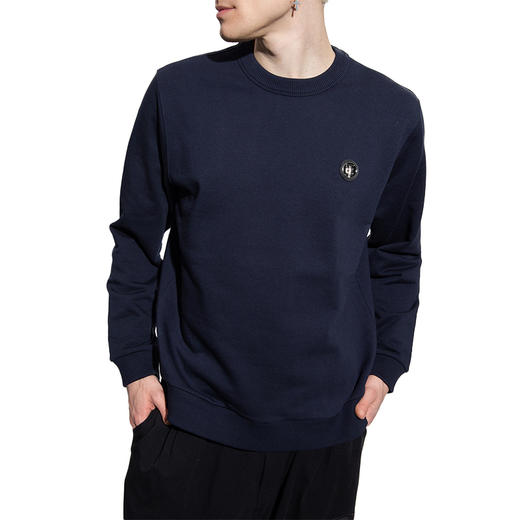 BURBERRY 博柏利 男士 Monogram Motif Appliqué 棉质卫衣专属标识嵌花棉质运动衫 男士卫衣 深蓝 8043238 B1488 商品图1