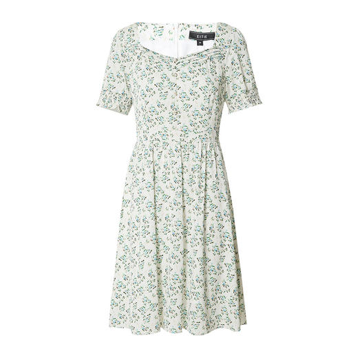 EITIE爱特爱夏季新款初恋裙清新时尚显瘦复古方领碎花连衣裙B2207966 商品图5