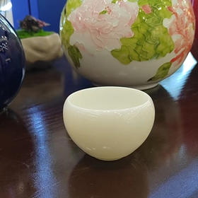 羊脂玉鸡心杯