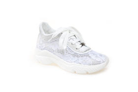 豪麟名鞋奥莱CESARE CASADEI女鞋时尚休闲鞋织物C20503X白色  原价5260元