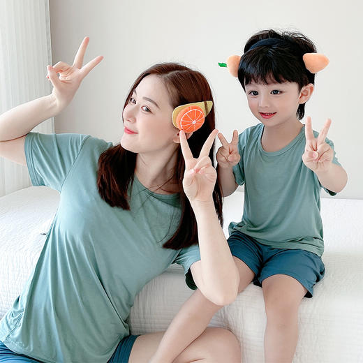 【亲子款100-180cm】【买一送一】儿童睡衣夏季莫代尔宝宝套装男童女童亲子家居服冰亲肤款_HLY 商品图2