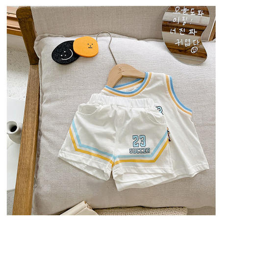 黛唯梵蜡笔小新IP联名款~夏季薄款儿童背心短裤套装男童宝宝无袖足球服 商品图9