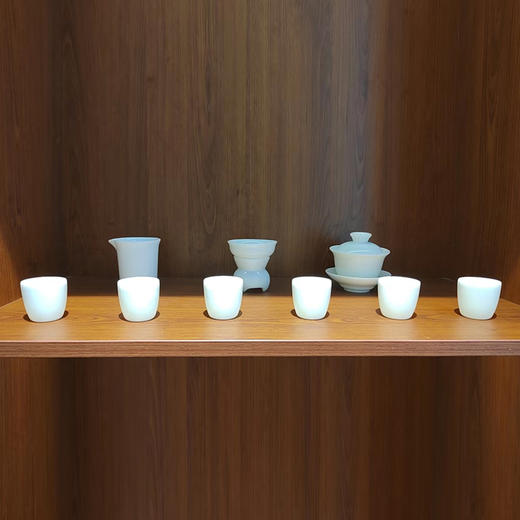 羊脂玉三才盖碗茶具 商品图0