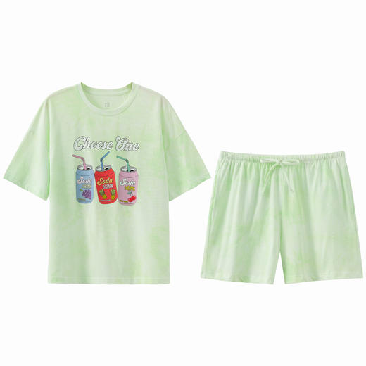 【艺术扎染】I'd爱帝夏季轻体系列休闲可外穿短袖短裤套装 商品图2