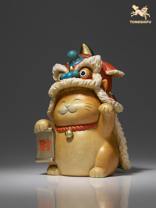 铜师傅 全铜摆件《醒狮招财猫》铜工艺品 家居饰品 礼品摆件 商品图1