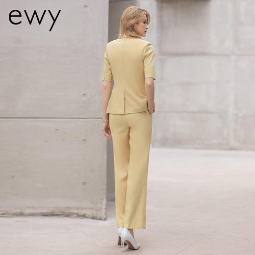 春季高级感职业装气质女神范西装外套名媛时尚小香风黄色西装套装 商品图3