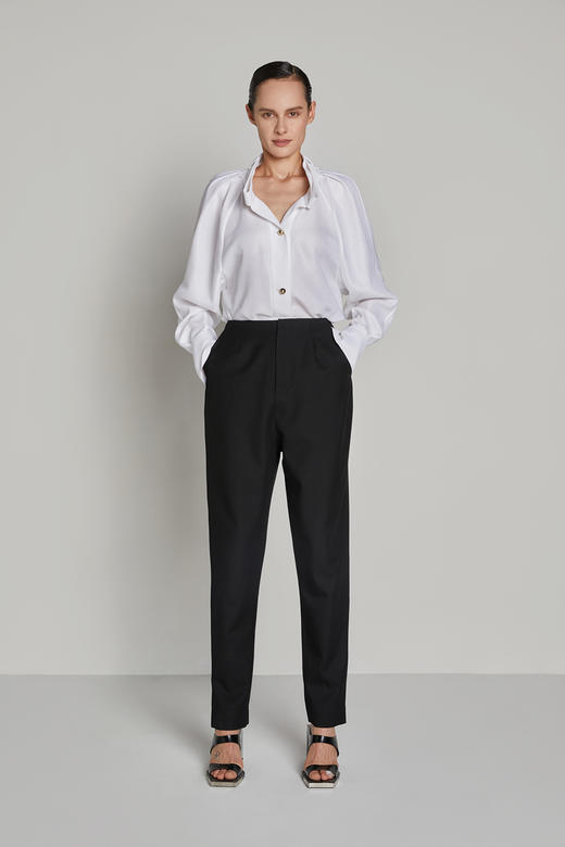 无腰头西裤锥形长裤 商品图0