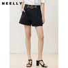 NEELLY纳俪商场同款2022夏季短裤女西装休闲裤立体打褶显瘦直筒裤N22051H01143 商品缩略图1