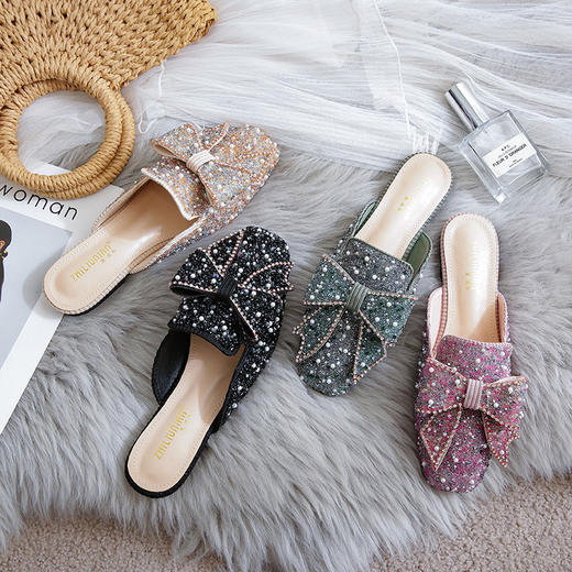 外穿时尚懒人半托单鞋大码女拖鞋 ZA888-2 商品图2