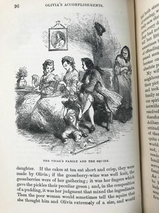 1872年 戈德史密斯《威克菲尔德牧师》 10余幅插图 漆布精装36开 商品图13