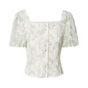 EITIE爱特爱夏季新款短款气质通勤显瘦泡泡袖方领蕾丝小上衣B2213906 商品缩略图5