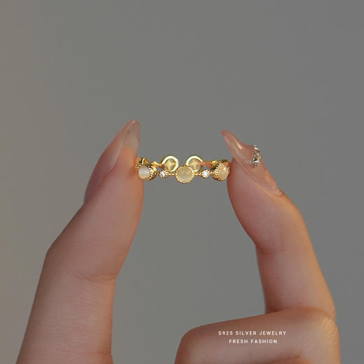 子佩集【巴洛克猫眼】S925银复古巴洛克风猫眼石戒指【YXS-K1048】 商品图1