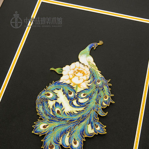 《孔雀》      脱胎掐丝珐琅画（可定制） 商品图6
