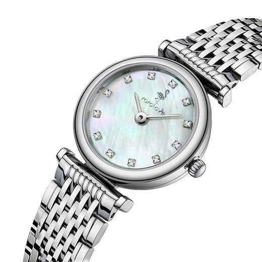 【ROROLOVE】邂逅Enchanted系列  天然钻石腕表 精钢钻石手表进口机芯潮流个性女表（12颗钻石） 商品图2