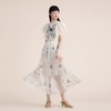 谜底仙女裙2022夏季飞飞袖质感收腰显瘦蕾丝连衣裙222GL0504 商品缩略图1