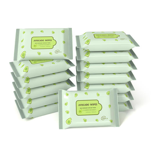 「20包！单包10片便携装」10片装湿纸巾居家日用 清洁工具十片抽湿巾无纺布湿巾纸母婴 商品图1