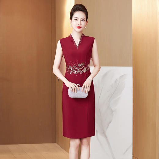 夏季两件套连衣裙礼服结婚喜婆婆婚宴高贵套装裙 LC-2242 商品图3