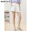 NEELLY纳俪商场同款2022夏季短裤女西装休闲裤立体打褶显瘦直筒裤N22051H01143 商品缩略图3