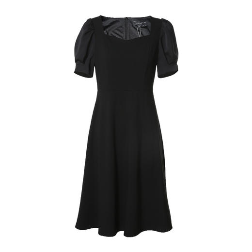 EITIE爱特爱夏季新款时尚长款显瘦V领泡泡袖连衣裙B2207982 商品图5