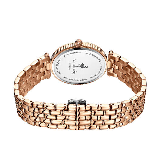 【ROROLOVE】诺爱Promise系列 天然钻石腕表 天然钻石手表女士新款轻奢气质钢带女表腕表（70颗钻石） 商品图6