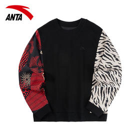 【M/L断码】安踏卫衣女装春季新款圆领针织休闲服宽松运动上衣162218710【库存有限，如无货将做退款，介意慎拍！】