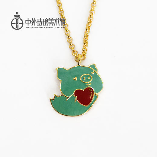 《猪事可爱》   福气小飞猪珐琅吊坠 商品图3