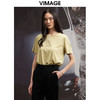 VIMAGE纬漫纪夏季新款宽松版简约舒适透气印花显瘦T恤上衣女V1702314 商品缩略图6