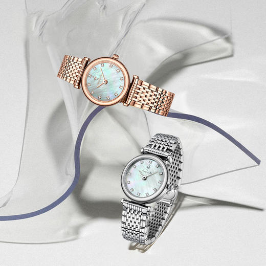 【ROROLOVE】邂逅Enchanted系列  天然钻石腕表 精钢钻石手表进口机芯潮流个性女表（12颗钻石） 商品图6