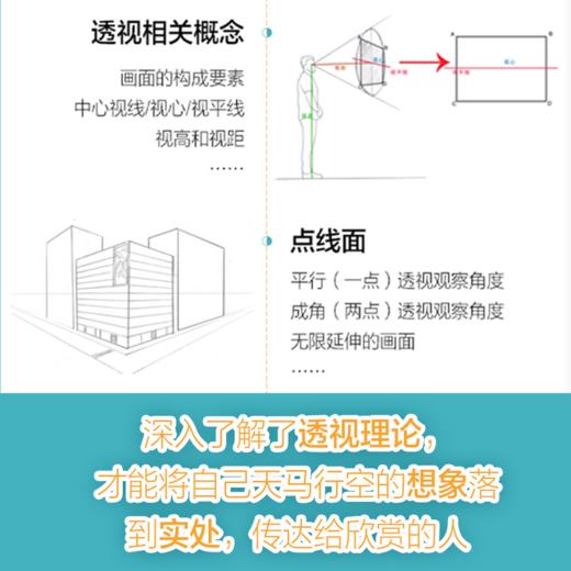场景透视绘画*业技法 素描动漫游戏场景设计透视教程绘画透视建筑风景入门自学空间透视图解课原画插画师素描速写手绘画技巧 商品图3