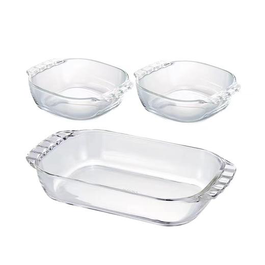 【HARIO】耐热玻璃烤盘烤箱专用三件套甜品盘HTZ 商品图1