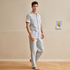 【会员价】爱帝男士睡衣纯棉短袖长裤套 商品缩略图5