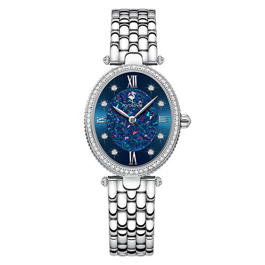 【ROROLOVE】诺爱Promise系列 天然钻石腕表 天然钻石手表女士新款轻奢气质钢带女表腕表（70颗钻石） 商品图2