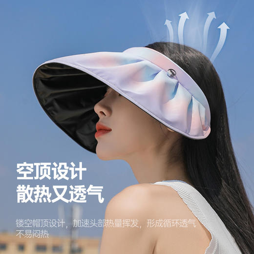 夏季蕉下同款贝壳遮阳女防紫外遮脸沙滩遮阳帽骑车空顶太阳帽子防晒帽 商品图1