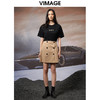 VIMAGE纬漫纪夏季新款宽松版100%纯棉简约圆领通勤纯色休闲T恤上衣V1702315 商品缩略图7
