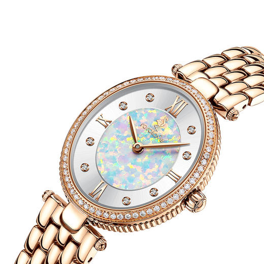 【ROROLOVE】诺爱Promise系列 天然钻石腕表 天然钻石手表女士新款轻奢气质钢带女表腕表（70颗钻石） 商品图3