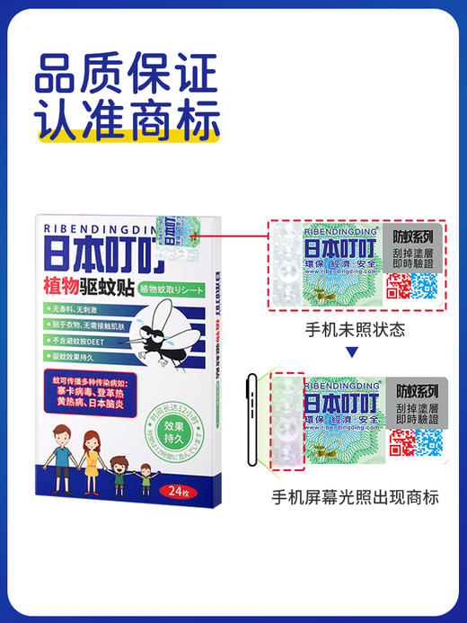 日本叮叮植物驱蚊贴孕妇儿童防蚊防敏神器 商品图1