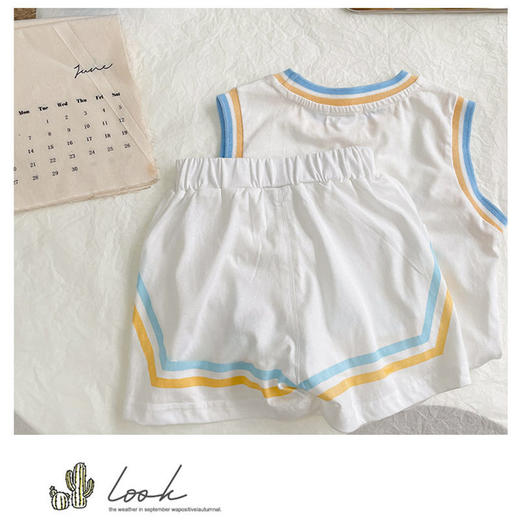 黛唯梵蜡笔小新IP联名款~夏季薄款儿童背心短裤套装男童宝宝无袖足球服 商品图8