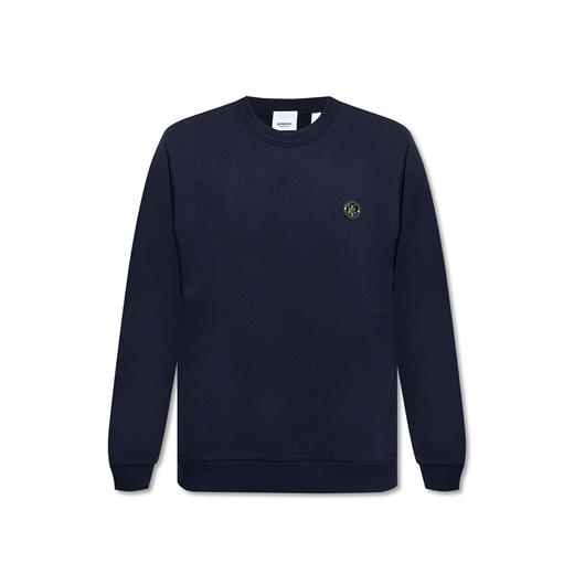 BURBERRY 博柏利 男士 Monogram Motif Appliqué 棉质卫衣专属标识嵌花棉质运动衫 男士卫衣 深蓝 8043238 B1488 商品图0