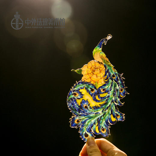 《孔雀》      脱胎掐丝珐琅画（可定制） 商品图7