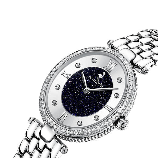 【ROROLOVE】诺爱Promise系列 天然钻石腕表 天然钻石手表女士新款轻奢气质钢带女表腕表（70颗钻石） 商品图4