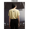 VIMAGE纬漫纪夏季新款宽松版简约舒适透气印花显瘦T恤上衣女V1702314 商品缩略图8