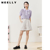 NEELLY纳俪商场同款POLO领镂空针织衫女蝴蝶珠片绣设计短款上衣N22051A01111 商品缩略图2