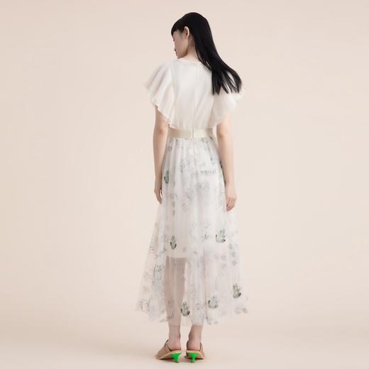 谜底仙女裙2022夏季飞飞袖质感收腰显瘦蕾丝连衣裙222GL0504 商品图2