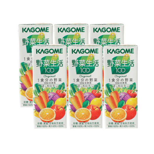 【多件装】KAGOME 可果美果蔬汁 纯胡萝卜汁/混合果蔬汁/芒果沙拉 200ml/盒 商品图1