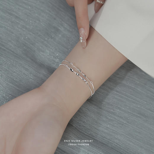 子佩集【莫比乌斯】S925银简约冷淡风手链【YXS-L572】 商品图2