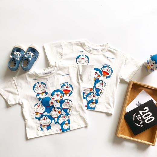 黛唯梵儿童夏装卡通哆啦A梦短袖上衣男女宝宝叮当猫可爱T恤童装圆领衣服 商品图7